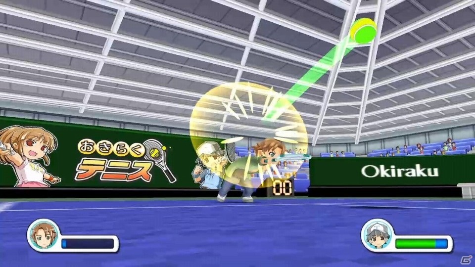 Switch版「おきらくテニスSP」が11月28日に配信！最大4人で楽しめるカジュアルテニスゲームの画像3