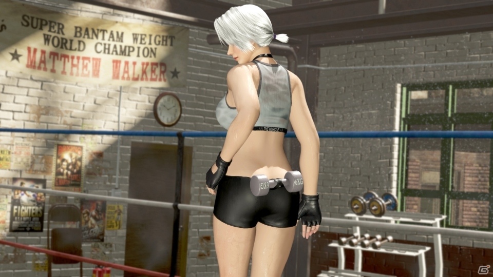 「DEAD OR ALIVE 6」汗だく！トレーニングウェアが発売！TVアニメ「ダンベル何キロ持てる？」コラボ称号も無料配信の画像3