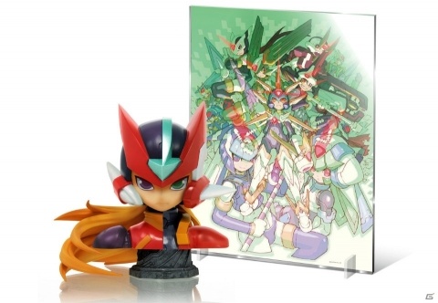 ロックマンゼロ＆ゼクス　イーカプコン限定版特典　立体胸像 ロックマン ゼロ＆ゼクス ダブルヒーローコレクション」イーカプコン