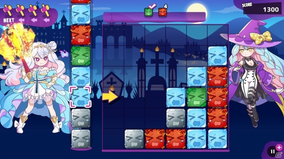 Switch「スカッとよこ撃ちパズル ゴーストハンマー」が配信開始！縦と横、両方向の動きが新感覚のパズルゲームの画像2