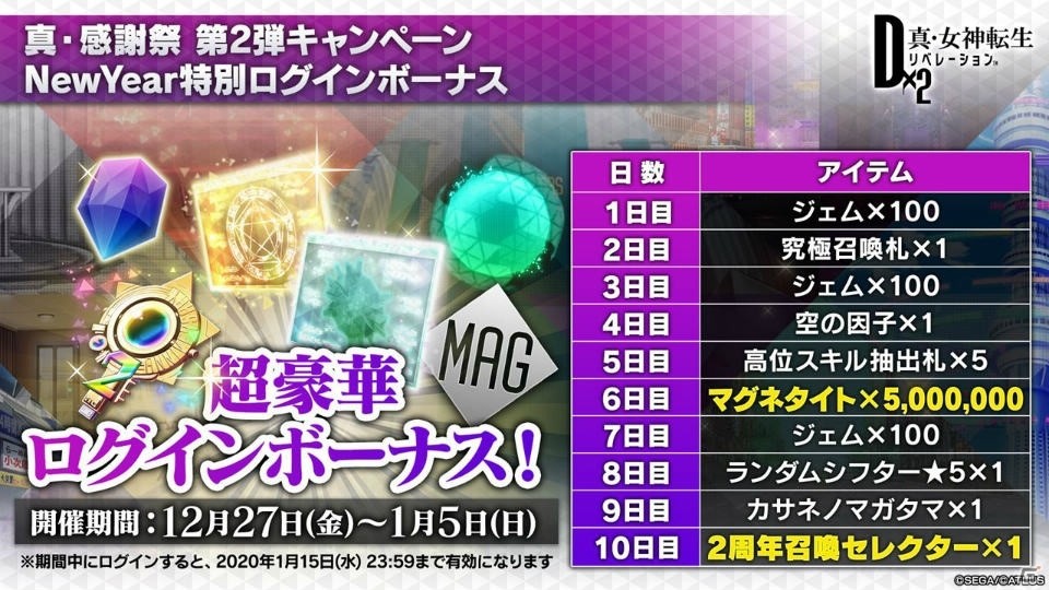 「D×2 真・女神転生リベレーション」ストーリー第2部が2020年1月に始動！英雄「マサカド」が登場する2周年イベントもの画像4