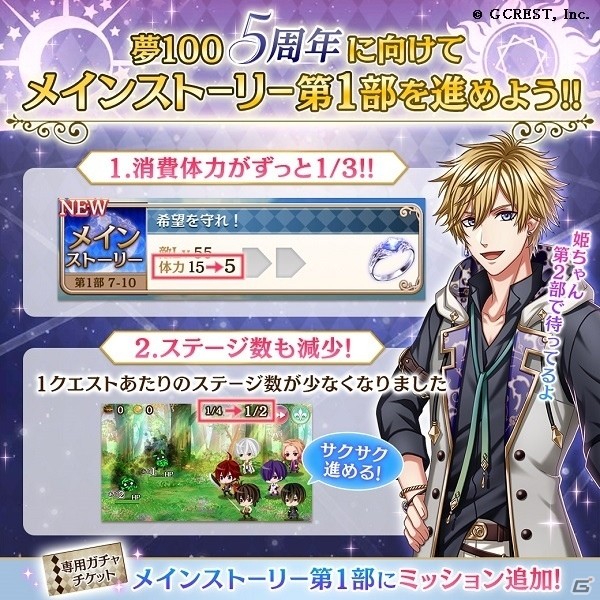 「夢王国と眠れる100人の王子様」メインストーリー新章が1月27日に公開！小野賢章さんらのサイン色紙が当たるチャンスもの画像6