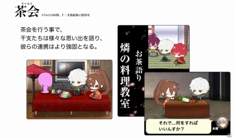 「干支かれ～十二支に猫が漏れた理由～」キャラクター同士の絆が深まるガチャ機能「茶会」が実装！の画像1