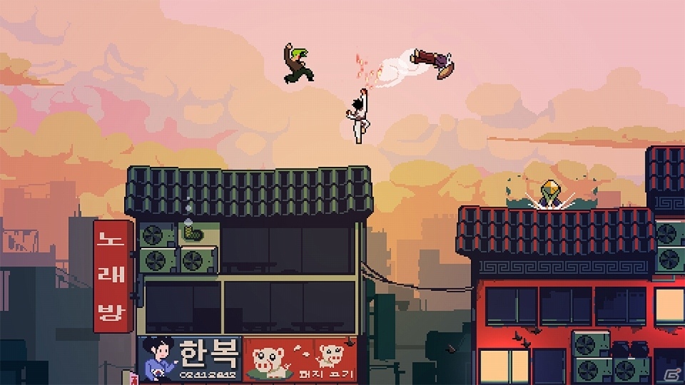 舞台は屋根の上！瓦をも利用する2D格闘アクション「Roof Rage」がSwitch向けに2月6日発売の画像2