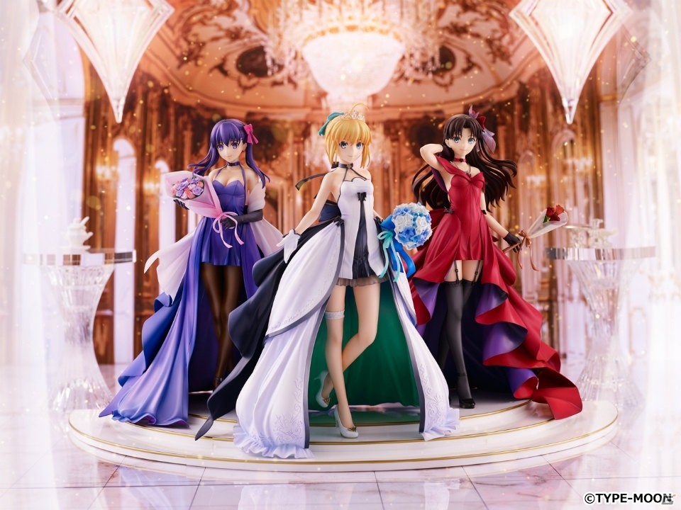 「『Fate/stay night』～15th Celebration Project～」武内崇氏デザインのドレスを纏ったセイバーらのフィギュアが登場！の画像1
