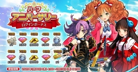 「英雄＊戦姫WW」ハーフアニバーサリーキャンペーンが開催！クーフーリンらが登場する「アリーナピックアップガチャ」も実施の画像3