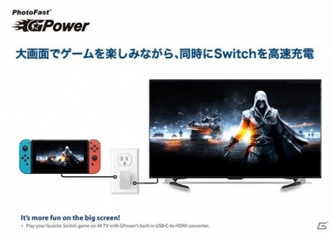 Switchを高速充電しながら遊べる！4K対応マルチポートアダプタ「GPower」のクラウドファンディングが開始の画像2