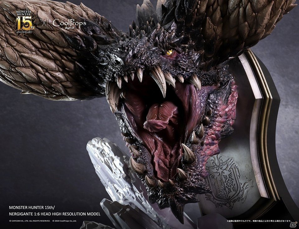 「モンスターハンター：ワールド」ネルギガンテの1/6スケール超大型ヘッドモデルが予約開始！の画像3