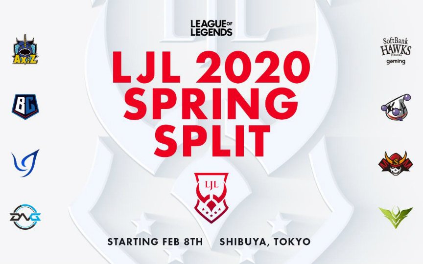 「LJL 2020 Spring Split」が2月8日いよいよ開幕！全8チームが開幕戦スターティングメンバーを発表