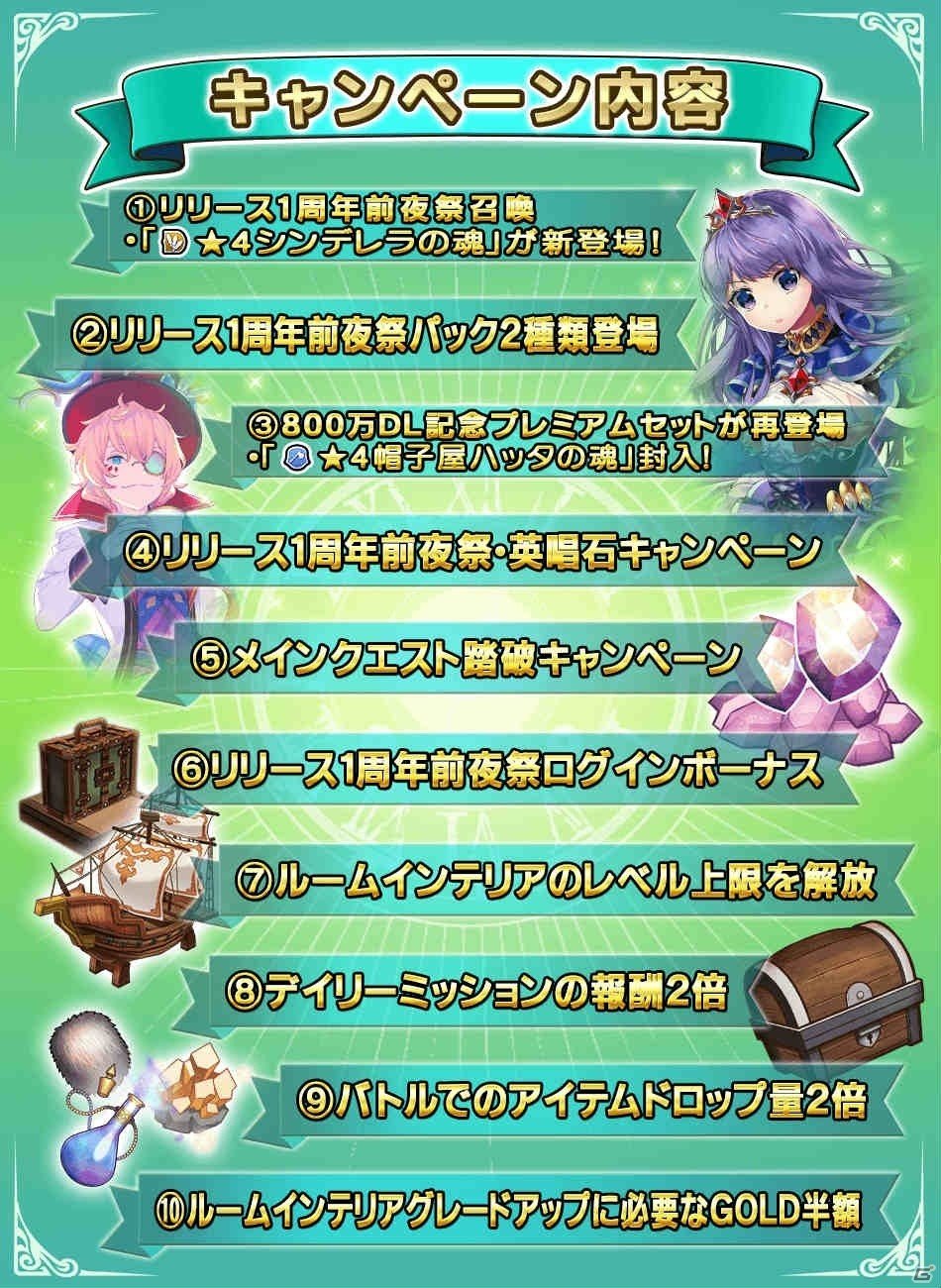 「グリムエコーズ」英唱石が最大2,400個もらえる1周年前夜祭キャンペーンが開催！★4シンデレラの魂（投刃）も登場の画像4