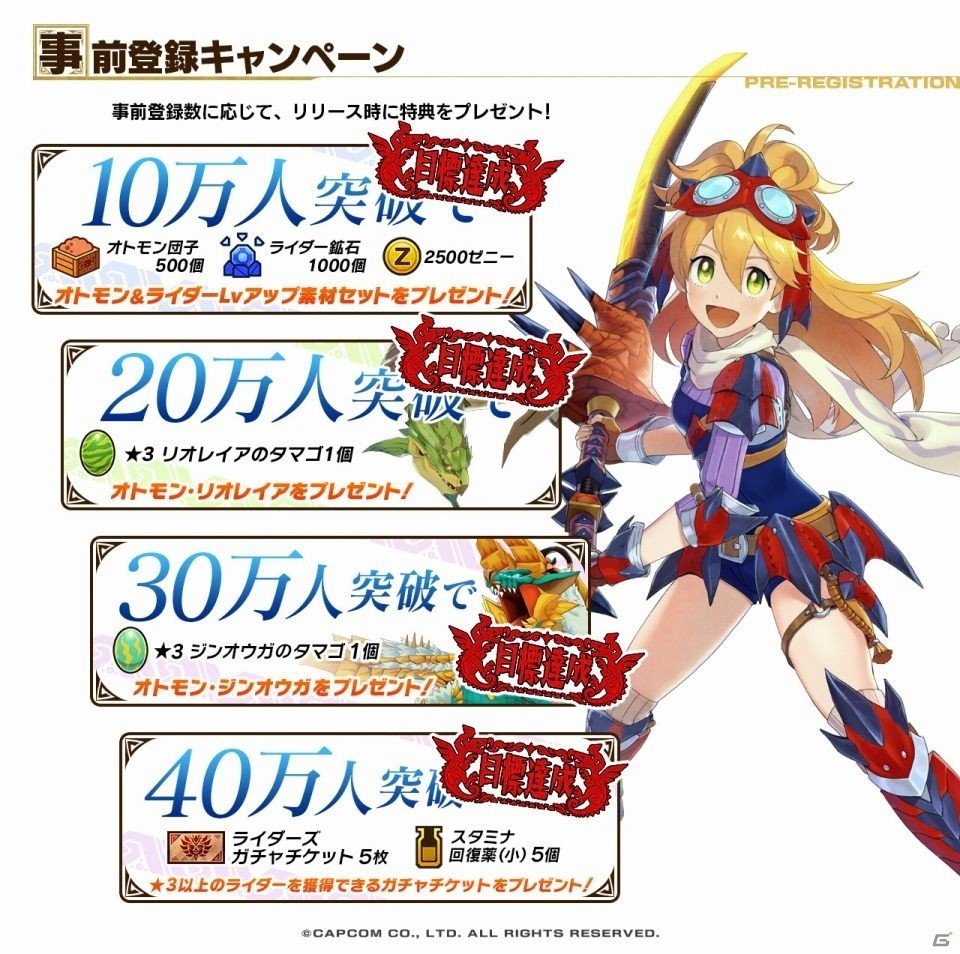 「モンスターハンター ライダーズ」配信開始！フェス限定ライダーやブラキディオスのタマゴなどがガチャに登場の画像2
