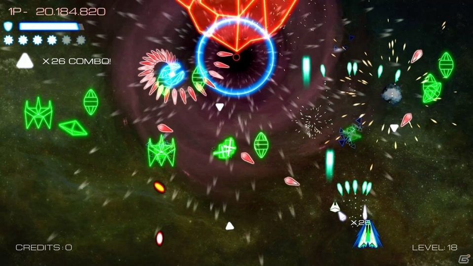 アーケードスタイルSTG「Vortex Attack EX」がSwitchで2月27日に発売！最大3人のローカル協力プレイも可能の画像2