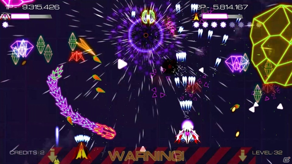 アーケードスタイルSTG「Vortex Attack EX」がSwitchで2月27日に発売！最大3人のローカル協力プレイも可能の画像3