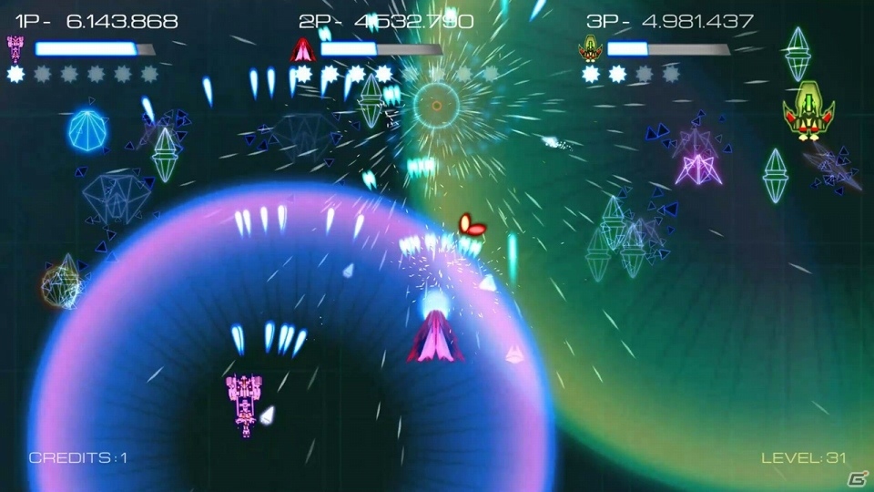アーケードスタイルSTG「Vortex Attack EX」がSwitchで2月27日に発売！最大3人のローカル協力プレイも可能の画像7