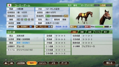 「Winning Post 9 2020」プレイの戦略性を高める「絆コマンド」や復活した「一口クラブ運営」の情報が公開！の画像9