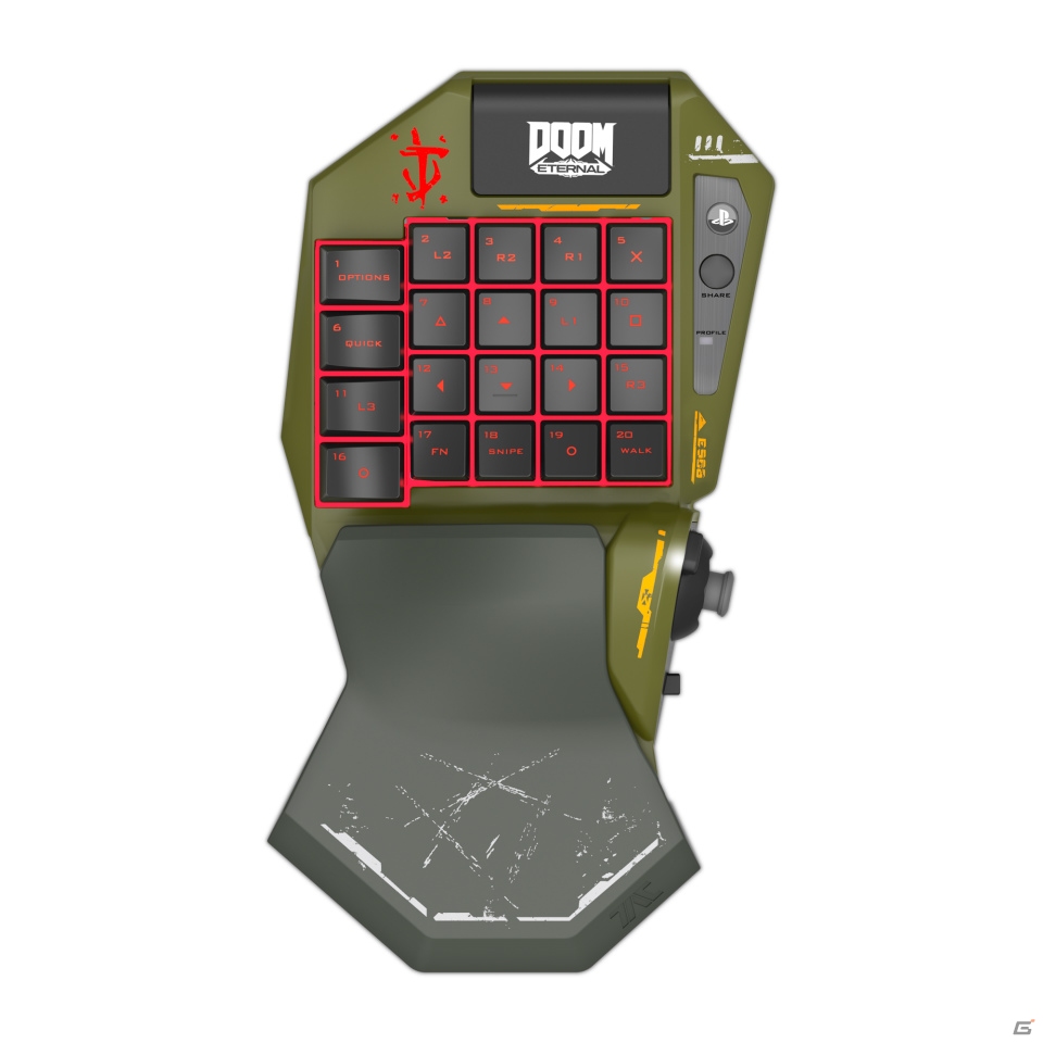「DOOM Eternal」デザインの左手用デバイス＆マウスが登場！専用アプリでのボタン管理も可能の画像2