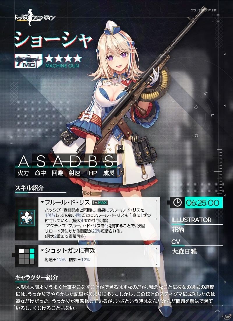 「ドールズフロントライン」PA-15（CV：M・A・O）ら2月28日に追加される人形4名の情報が公開！の画像4