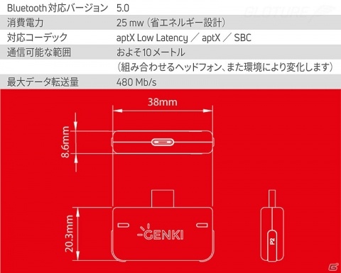 Switchでワイヤレスイヤフォンを使用可能にするドングル「Genki」がGLOTURE.JPで再入荷！の画像15