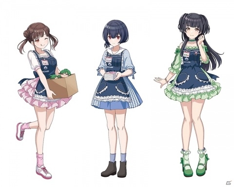 「アイドルマスター シャイニーカラーズ」アニメイトのエプロンを着た智代子と凛世、冬優子のイラストが公開！の画像1