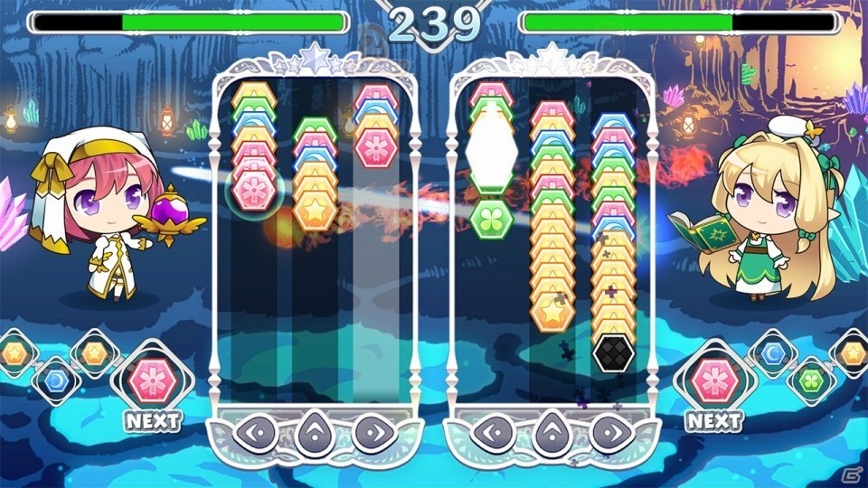カードをはさんで色を合わせよう！対戦型アクションパズル「ぷちっとクラスター」がPS4/Switchで4月2日に発売の画像3