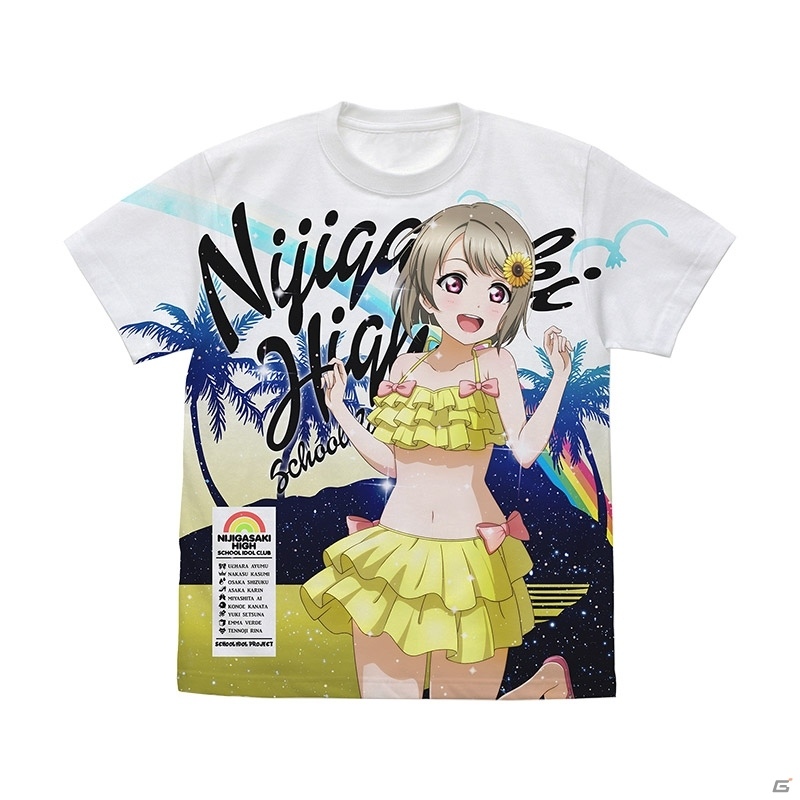 水着姿が眩しい！「ラブライブ！虹ヶ咲学園スクールアイドル同好会」のフルグラフィックTシャツが登場の画像2