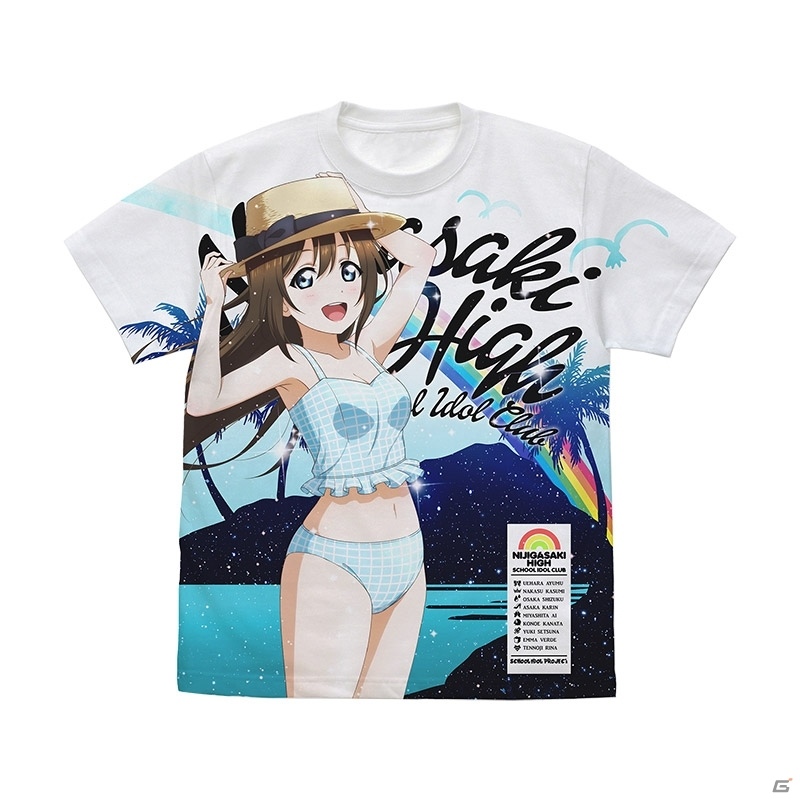 水着姿が眩しい！「ラブライブ！虹ヶ咲学園スクールアイドル同好会」のフルグラフィックTシャツが登場の画像3