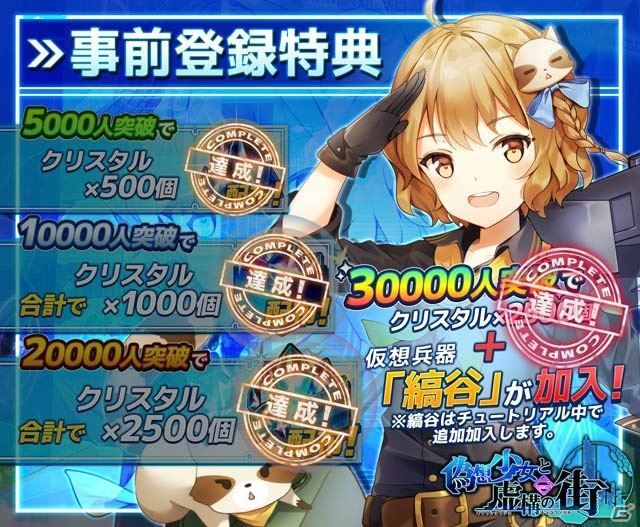 「偽想少女と虚構の街」のサービス開始日が4月17日に決定！事前登録者数は30,000人を突破の画像2
