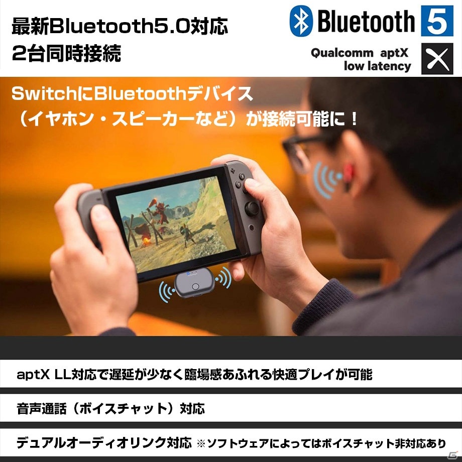 PS4/Switch/PCに対応したワイヤレスオーディオトランスミッター「BT-TM700」のセールが開催の画像2
