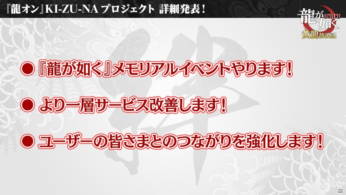 龍が如く Online Ssrしか出ない無料10連ガチャなど Ki Zu Na Project の詳細や 龍0 コラボ詳細も明かされた生放送まとめ ゲーム情報サイト Gamer