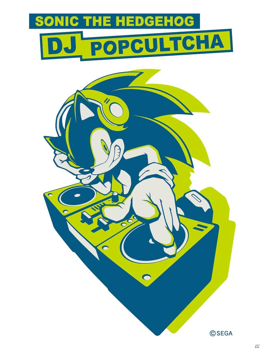 「SONIC THE HEDGEHOG DJ POPCULTCHA」モチーフのTシャツや缶バッジが登場！ノンストップDJミックスアルバムの収録曲も公開の画像2