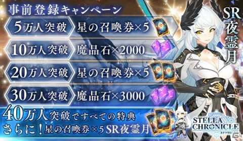 「ステラクロニクル」SSR夜瑠璃とSR夜霊月のドラゴン姉妹がもらえる事前登録キャンペーンがスタート！第1弾PVも公開の画像4
