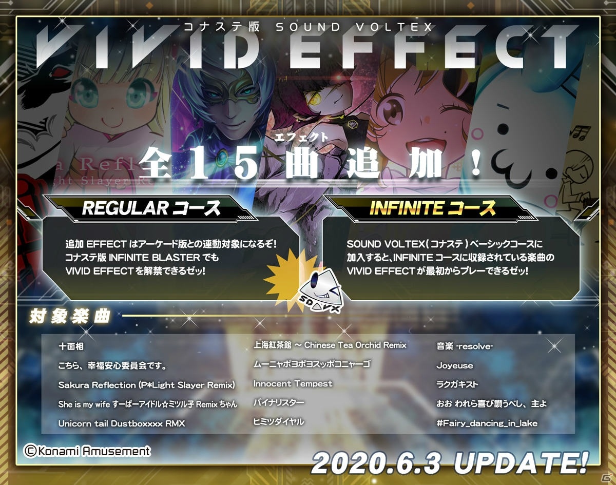 コナステ版「SOUND VOLTEX III GRAVITY WARS」がアップデート！楽曲・譜面が追加されゲームパッドでもプレイ可能にの画像2