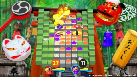 寿司を操り皿を奪い合え！アクションパズルゲーム「SUSHI REVERSI～寿司リバーシ～」が7月に発売予定の画像8