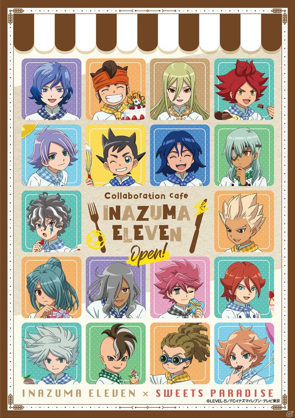 「イナズマイレブン」のコラボカフェが「SWEETS PARADISE」にて追加開催！新商品のアクリルバッジなどオリジナルグッズが発売の画像4