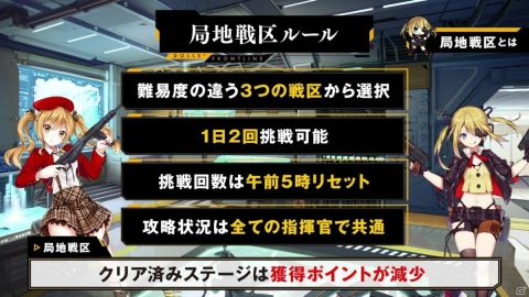 「ドールズフロントライン」ステンMK-IIとスコーピオンと学ぶ初心者向けプレイガイド動画「局地戦区編」が公開！の画像2