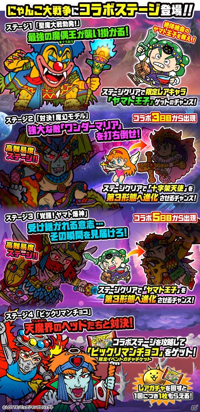 「にゃんこ大戦争」ビックリマンとのコラボイベントが実施！竹村よしひこ氏による書き下ろしコラボイラストも公開の画像3