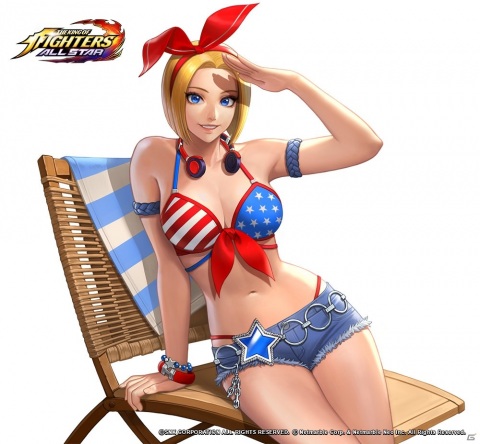 THE KING OF FIGHTERS ALLSTAR」水着姿のマチュアとブルー・マリーが