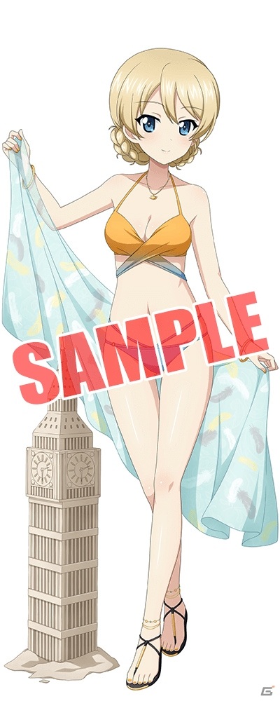 「ガールズ＆パンツァー 戦車道大作戦！」水着姿のダージリンやアンチョビたちが登場！の画像2