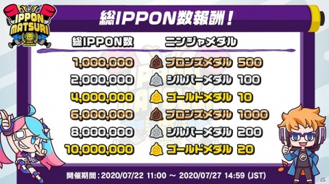 「ニンジャラ」対戦リザルトで報酬を多くゲットできるチャンス！イベント「IPPON MATSURI」が7月22日より開催の画像2