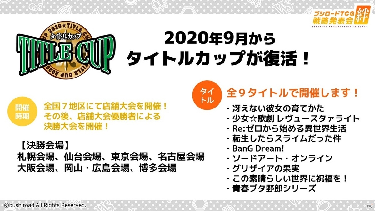 ヴァンガード10周年に向けた取り組みや各コンテンツの最新情報が届けられた「ブシロードTCG戦略発表会絆」レポートの画像68