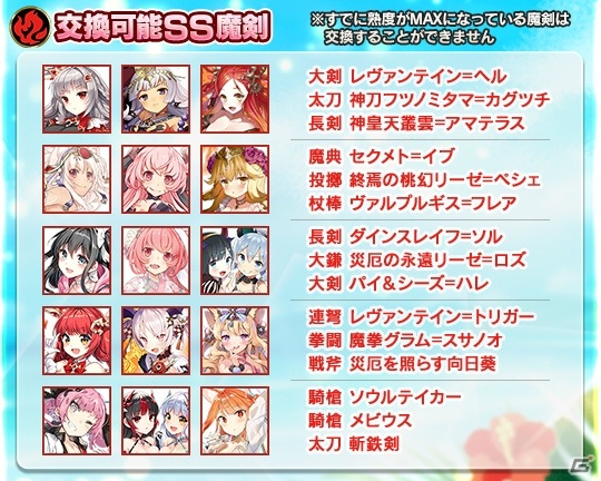 「ブレイブソード×ブレイズソウル」SS魔剣交換コイン付き限定製造「ハッピーサマーバケーション！2020」が開始！の画像2