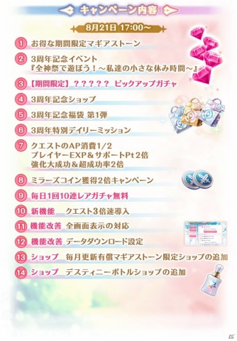 「マギアレコード」8月21日より「3周年記念キャンペーン」が開催！メインストーリー第2部3章「内なる常夜の夜明け」も配信の画像2