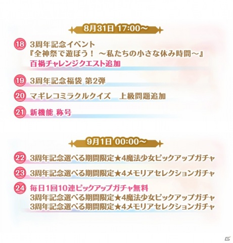 「マギアレコード」8月21日より「3周年記念キャンペーン」が開催！メインストーリー第2部3章「内なる常夜の夜明け」も配信の画像4
