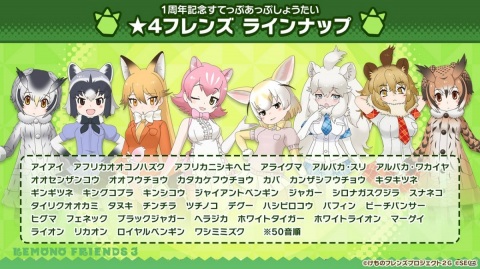 「けものフレンズ3」最大200回の無料しょうたいや「わいわいツリーハウス」などの新コンテンツも！1周年記念特番の新情報まとめの画像10