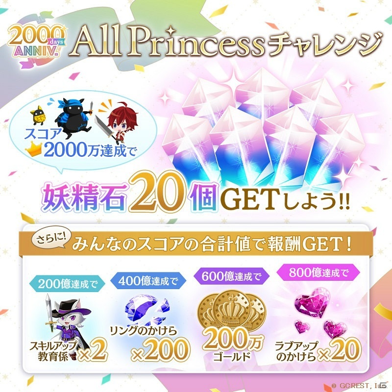 「夢王国と眠れる100人の王子様」リリース2000日記念キャンペーンが開始！王子との出会いを描いたお祝いイラストが公開の画像5
