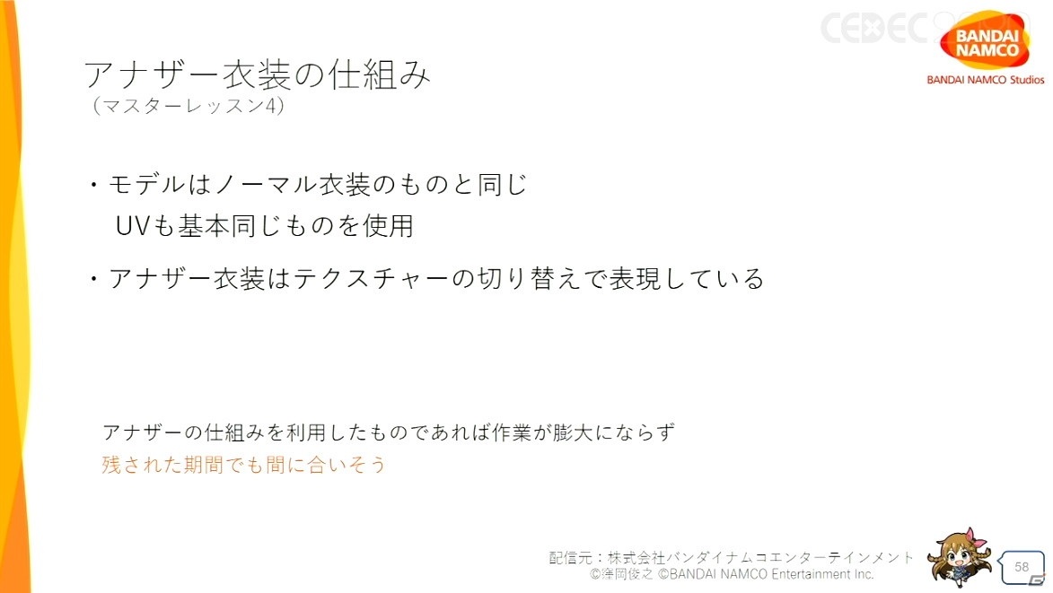 「ミリシタ」における膨大なキャラクター衣装はどのように生み出されたのか？運営タイトルならではの取り組みも【CEDEC2020】の画像40