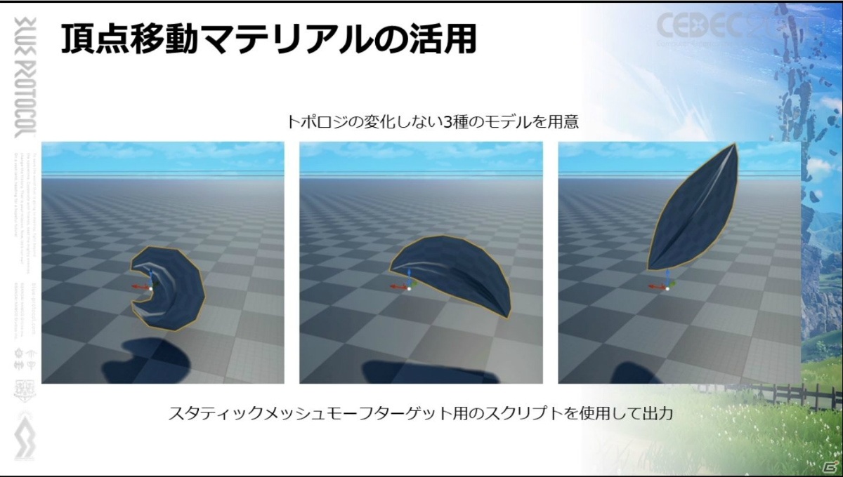 「ブループロトコル」を“劇場アニメクオリティ”たらしめる手法とは？ゲーム制作におけるアニメ表現技法を紹介【CEDEC2020】の画像39