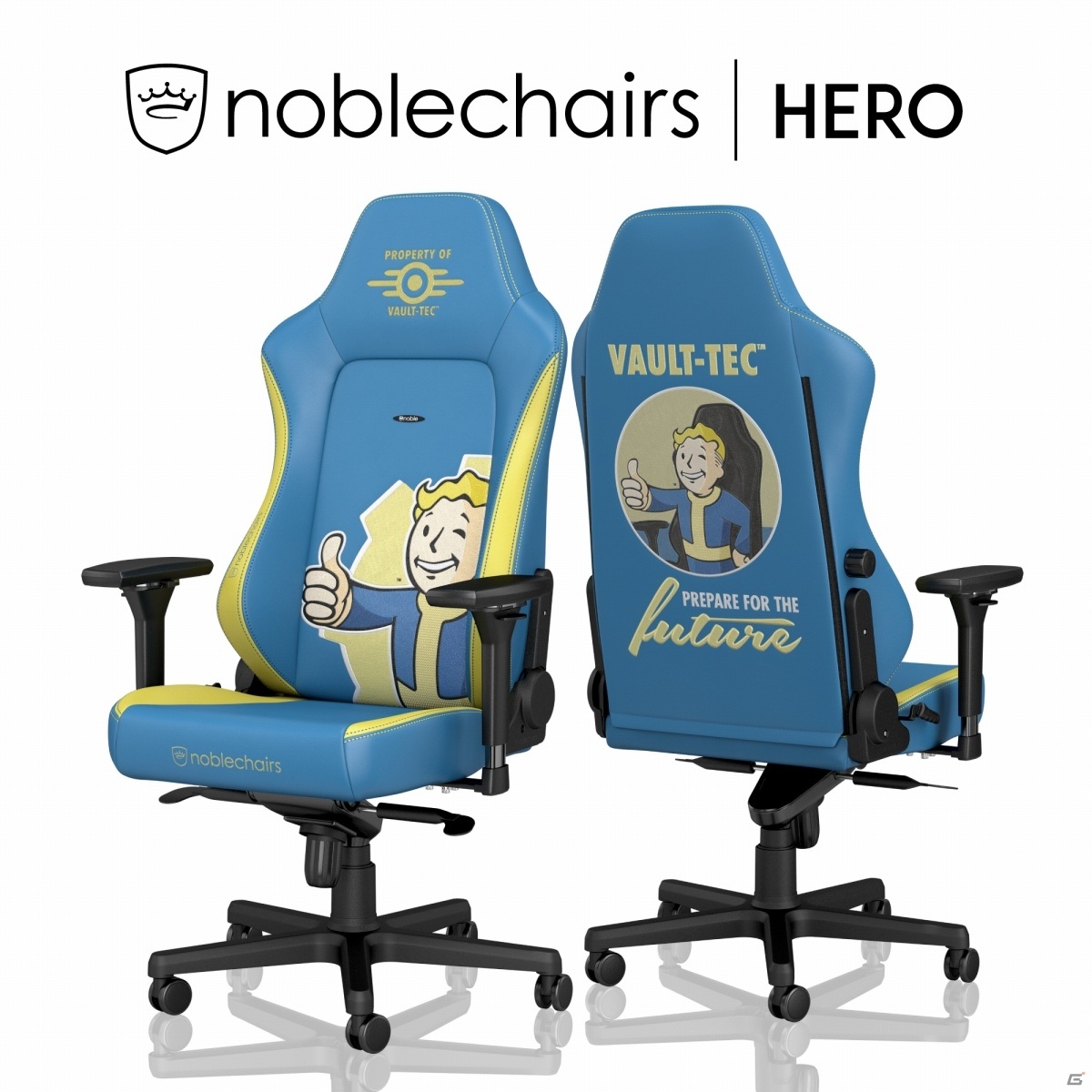 noblechairsと「Fallout」シリーズがコラボ！Vault-Tecのシンボルを大胆にあしらったゲーミングチェアが発売の画像2