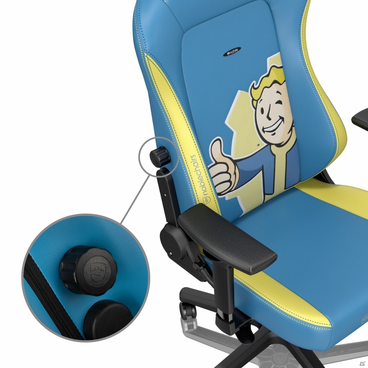 noblechairsと「Fallout」シリーズがコラボ！Vault-Tecのシンボルを大胆にあしらったゲーミングチェアが発売の画像7