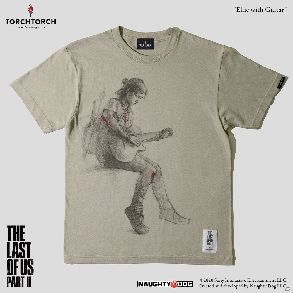 「THE LAST OF US PART II」ギターを弾くエリーとライフルを手にするエリー、2種のTシャツが「TORCH TORCH」から発売決定！の画像2